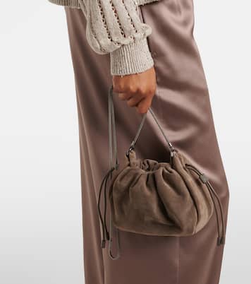 Bolso cruzado Softy Small de ante | Brunello Cucinelli