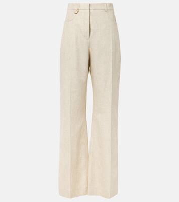 Gerade High-Rise-Hose Sauge | Jacquemus