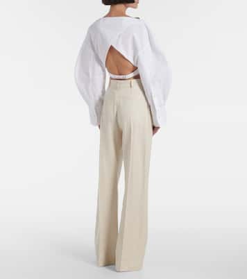 Gerade High-Rise-Hose Sauge | Jacquemus