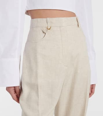 Gerade High-Rise-Hose Sauge | Jacquemus