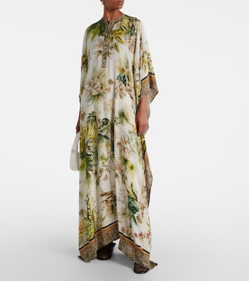 Caftano Savannah in chiffon con stampa | Elie Saab