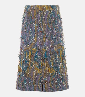 Gonna a tubino con applicazione | Dries Van Noten