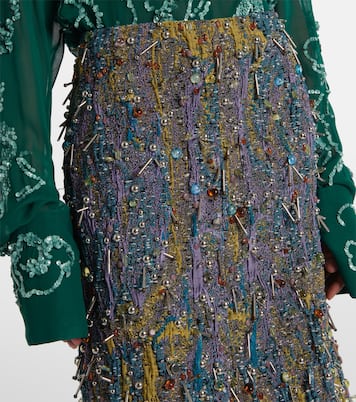 Gonna a tubino con applicazione | Dries Van Noten