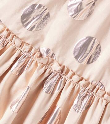 Ruffled polka-dot taffeta dress | Monnalisa