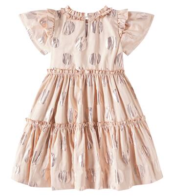 Ruffled polka-dot taffeta dress | Monnalisa