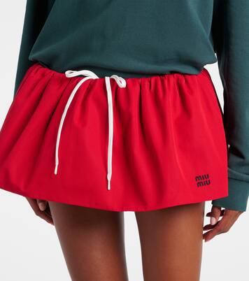 Minirock aus Baumwollpopeline | Miu Miu