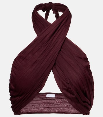 Top envolvente Aylin con cuello halter | Jade Swim