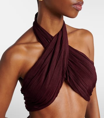 Top envolvente Aylin con cuello halter | Jade Swim