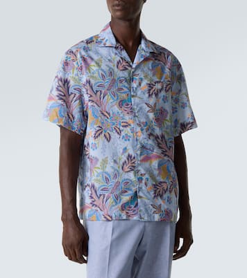 Printed cotton poplin bowling shirt | Etro