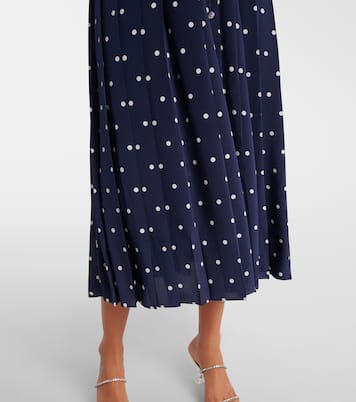 Polka-dot ruffled silk midi dress | Alessandra Rich