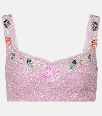 Marina embellished crop top | Clio Peppiatt