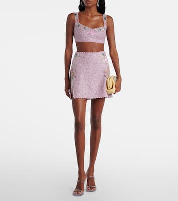 Marina embellished crop top | Clio Peppiatt