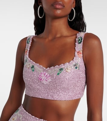 Marina embellished crop top | Clio Peppiatt
