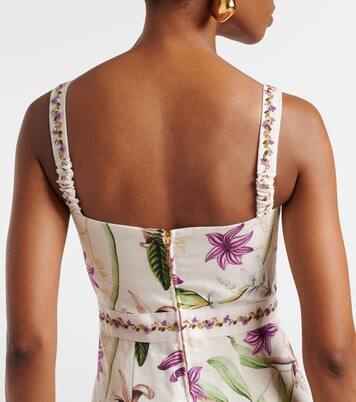 Robe longue Lime imprimée en coton | Agua by Agua Bendita