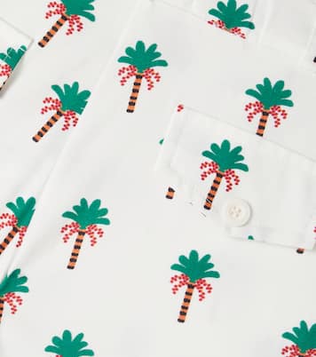 Açaízeiro printed cotton shorts | Fábula