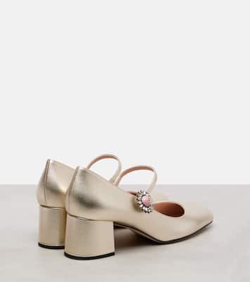 Daisy Jewel 55 leather Mary Jane pumps | Valentino Garavani