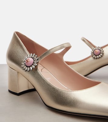 Daisy Jewel 55 leather Mary Jane pumps | Valentino Garavani