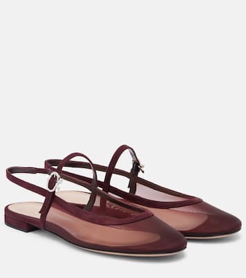 Mary-Jane-Ballerinas mit Veloursleder | Gianvito Rossi