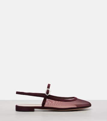 Mary-Jane-Ballerinas mit Veloursleder | Gianvito Rossi