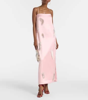 Verity 100 embellished satin sandals | Jimmy Choo