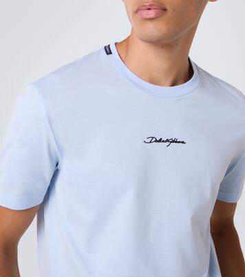 Camiseta de jersey de algodón con logo | Dolce&Gabbana
