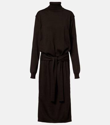 Turtleneck wool-blend midi dress | Lemaire