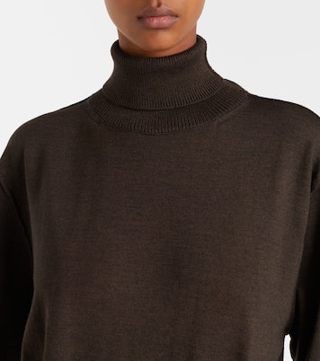 Turtleneck wool-blend midi dress | Lemaire