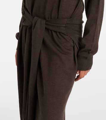 Turtleneck wool-blend midi dress | Lemaire