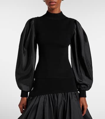 Top Jackie aus Strick mit Taft | Simkhai