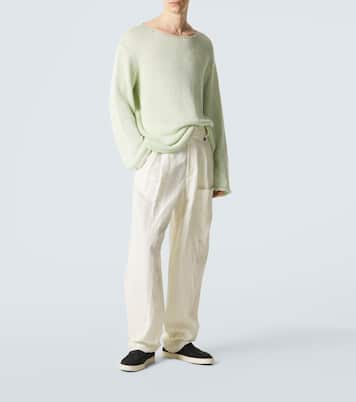 Linen and cashmere-blend sweater | Giorgio Armani