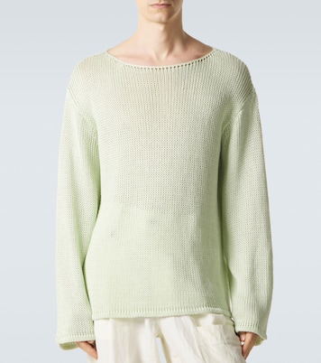 Linen and cashmere-blend sweater | Giorgio Armani