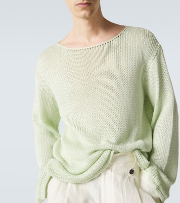 Linen and cashmere-blend sweater | Giorgio Armani