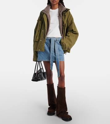 Belted denim miniskirt | The Attico