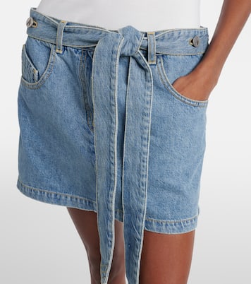 Belted denim miniskirt | The Attico