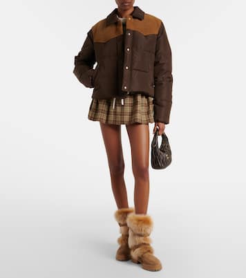 Bottes Maverick en daim et shearling | Gianvito Rossi