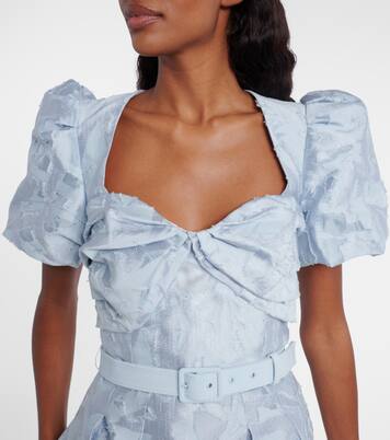 Anneli cotton-blend jacquard midi dress | Rebecca Vallance