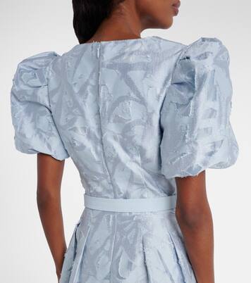 Anneli cotton-blend jacquard midi dress | Rebecca Vallance