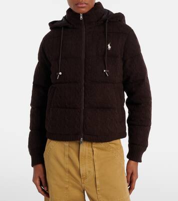 Cable-knit wool and cashmere puffer jacket | Polo Ralph Lauren