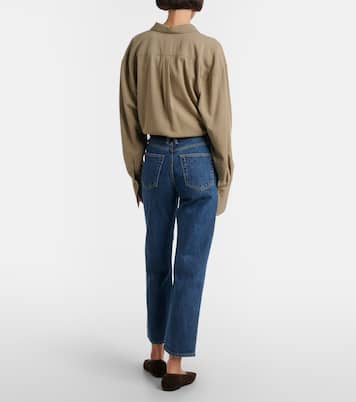 London cropped high-rise straight jeans | Slvrlake