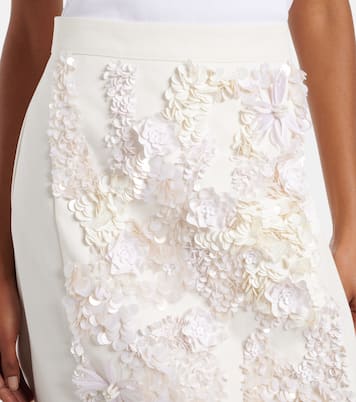 Embellished cotton drill midi skirt | Plan C