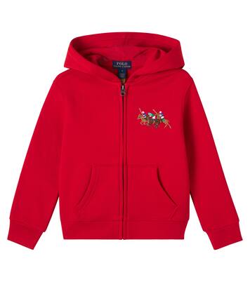Embroidered cotton-blend hoodie | Polo Ralph Lauren Kids