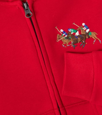 Embroidered cotton-blend hoodie | Polo Ralph Lauren Kids