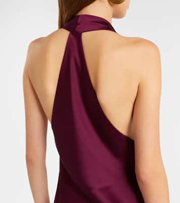 Draped satin gown | Norma Kamali