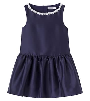 Vestido de tafetán festoneado | Self-Portrait Kids