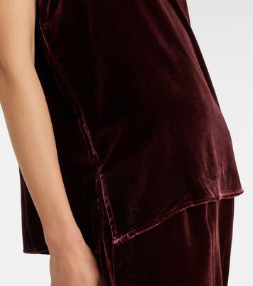 Trento velvet tank top | Asceno