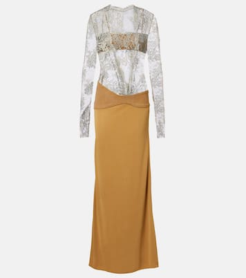 Sèpienne lace and suede gown | Christopher Esber