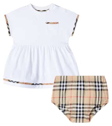 Bébé – Set de robe et culotte bloomer Burberry Check en coton | Burberry Kids