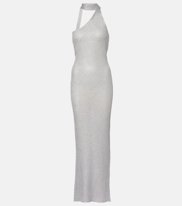 Aretha sequined one-shoulder maxi dress | Bananhot