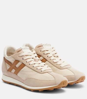 H699 suede-trimmed canvas sneakers | Hogan