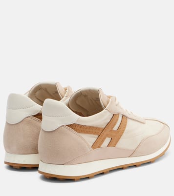 H699 suede-trimmed canvas sneakers | Hogan